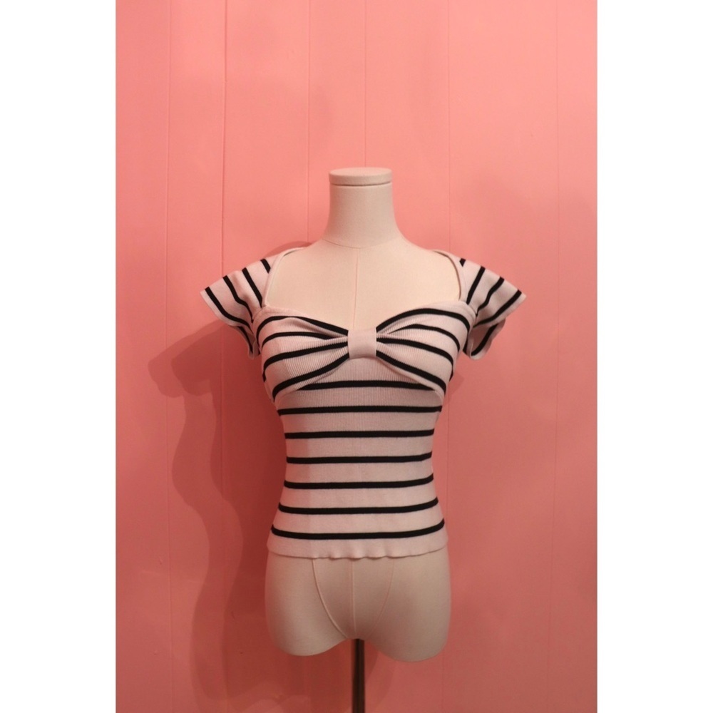 Heartloom Striped Black and White Women's Top